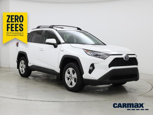 White 2021 Toyota RAV4 Hybrid XLE