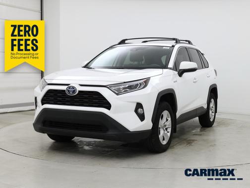 White 2021 Toyota RAV4 Hybrid XLE
