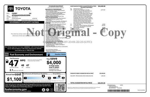 2025 Toyota Camry XSE