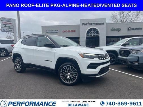 Bright White Clearcoat 2022 Jeep Compass Limited