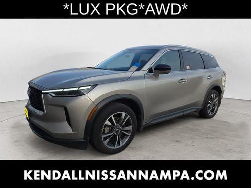 Warm Titanium / Black Obsidian 2025 INFINITI QX60 Luxe