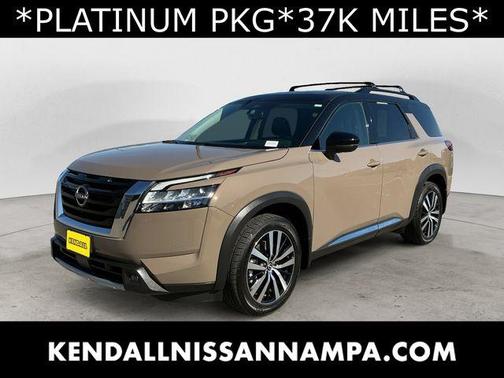 2 Tone Tan / Black Roof 2023 Nissan Pathfinder Platinum