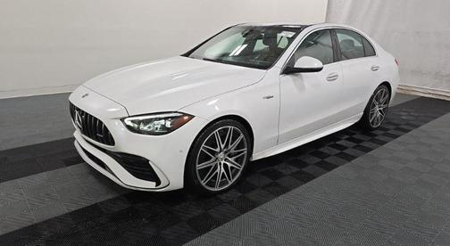 White 2023 Mercedes-Benz AMG C 43 Base 4MATIC Sedan