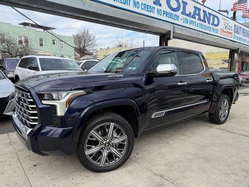 Blue 2025 Toyota Tundra Hybrid Capstone Truck