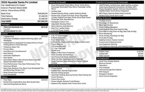 2026 Hyundai SANTA FE Limited