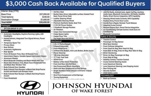 Hampton Gray 2026 Hyundai SANTA FE SEL