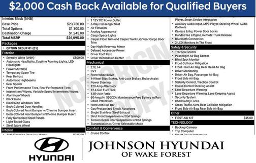 White 2026 Hyundai ELANTRA SEL Sport