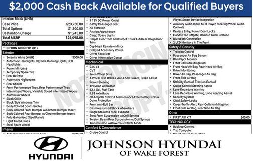 White 2026 Hyundai ELANTRA SEL Sport