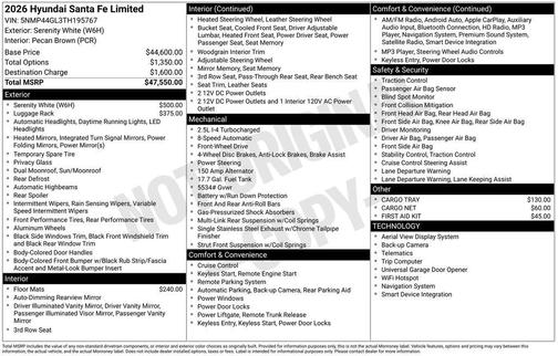 2026 Hyundai SANTA FE Limited