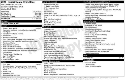 2026 Hyundai ELANTRA HEV Blue