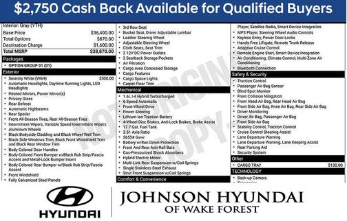 White 2026 Hyundai SANTA FE HEV SE