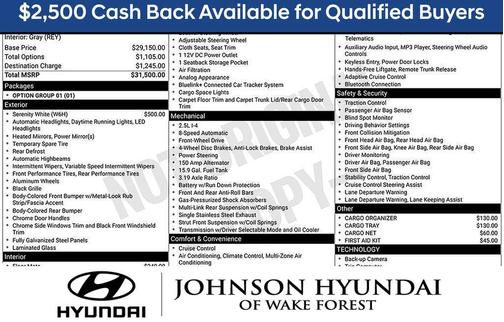 White 2026 Hyundai SONATA SEL Sport