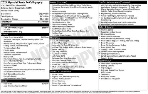 2024 Hyundai SANTA FE Calligraphy