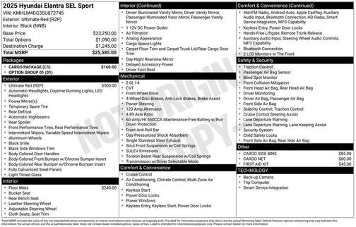 2025 Hyundai ELANTRA Sport