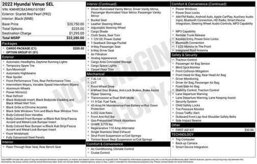 2022 Hyundai VENUE SEL