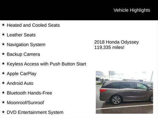 2018 Honda Odyssey Elite