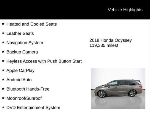 2018 Honda Odyssey Elite