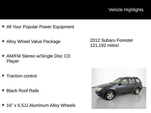 2012 Subaru Forester 2.5X
