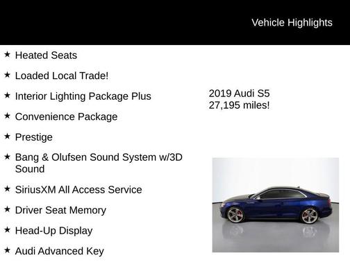 2019 Audi S5 3.0T Prestige