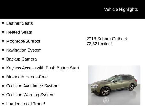 2018 Subaru Outback 2.5i Limited