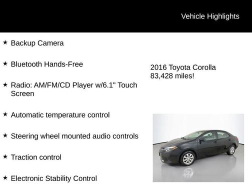 2016 Toyota Corolla LE