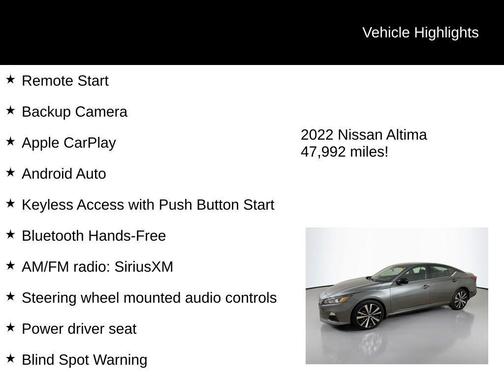 2022 Nissan Altima SR Intelligent AWD