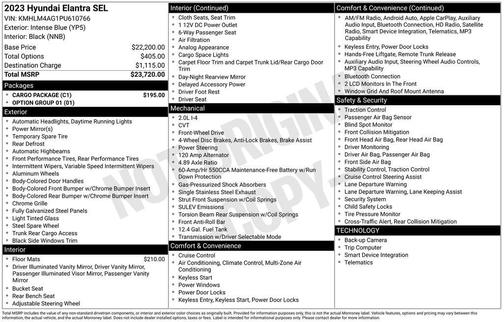 2023 Hyundai ELANTRA SEL