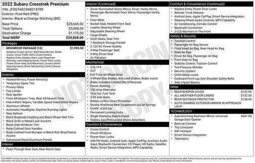 2022 Subaru Crosstrek Premium