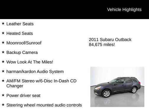 2011 Subaru Outback 2.5 i Limited