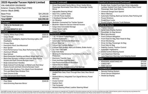 2025 Hyundai TUCSON Hybrid Limited