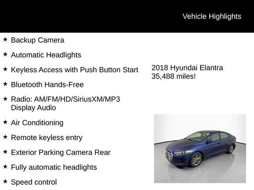 2018 Hyundai ELANTRA SEL