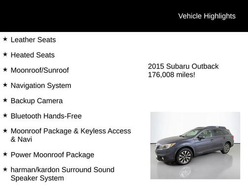 2015 Subaru Outback 2.5i Limited