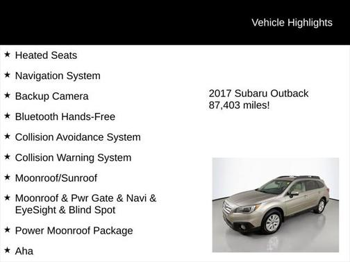 2017 Subaru Outback 2.5i Premium
