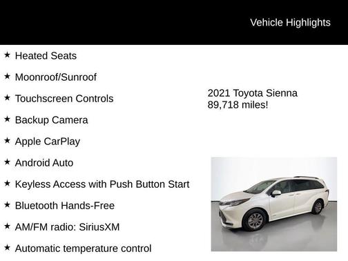 2021 Toyota Sienna XLE 7 Passenger