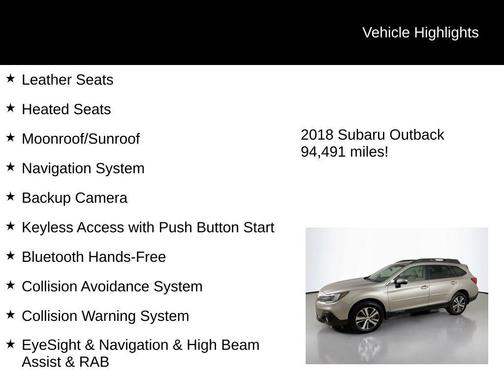 2018 Subaru Outback 3.6R Limited