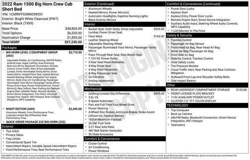 2022 RAM 1500 Big Horn/Lone Star