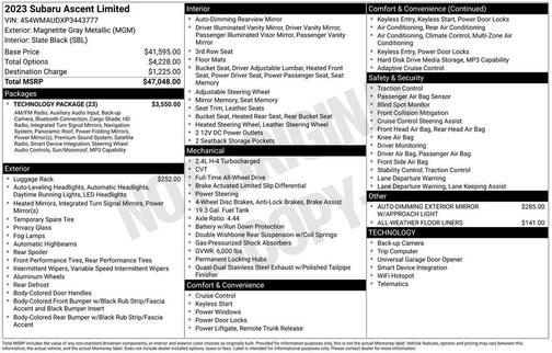 2023 Subaru Ascent Limited 7-Passenger