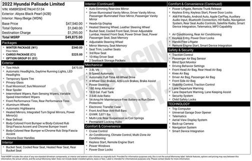 2022 Hyundai PALISADE Limited
