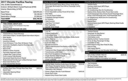 2017 Chrysler Pacifica Touring