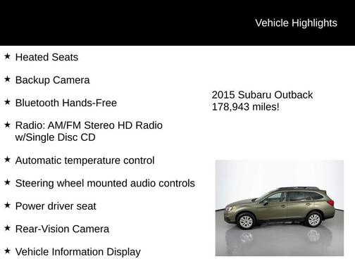 2015 Subaru Outback 2.5i Premium