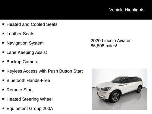 2020 Lincoln Aviator Reserve AWD