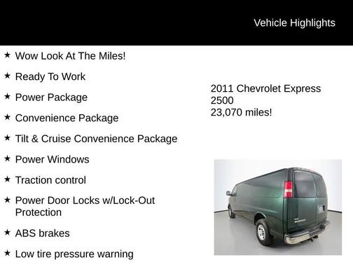 2011 Chevrolet Express 2500 Work Van