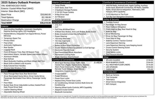 2025 Subaru Outback Premium