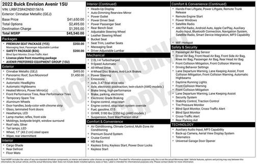 2022 Buick Envision AWD Avenir