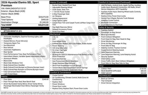 2026 Hyundai ELANTRA Sport