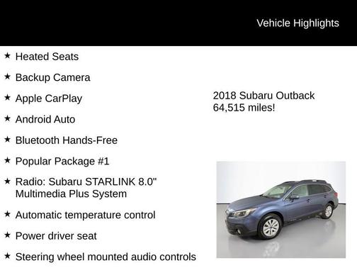 2018 Subaru Outback 2.5i Premium