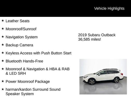 2019 Subaru Outback 2.5i Limited