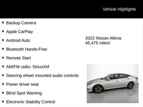 2022 Nissan Altima 2.5 SV