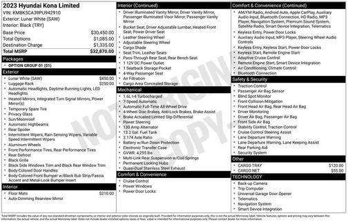 2023 Hyundai KONA Limited