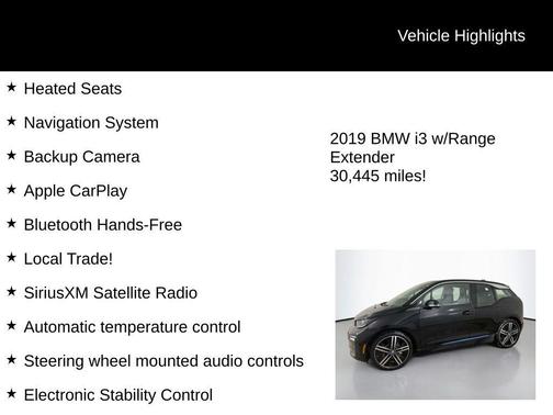 2019 BMW i3 120Ah w/Range Extender
